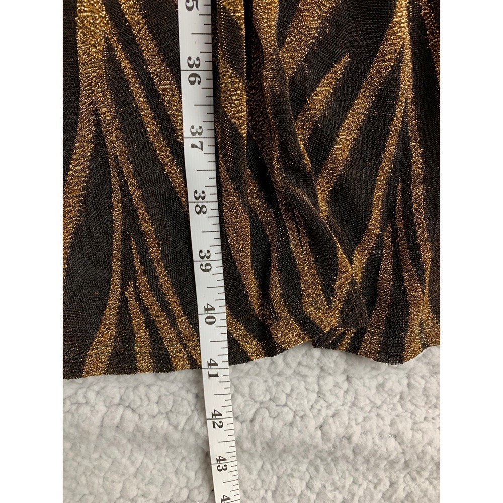 Derek Heart‎ Women's 3X Black Gold Zebra Print Sleeveless A-Line Dress NWT - Picture 9 of 9